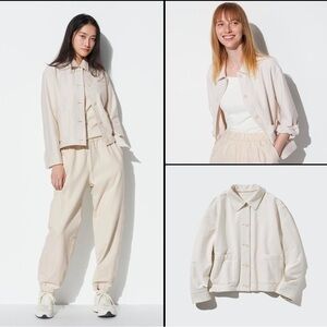 Uniqlo Cream Utility Jacket for Women